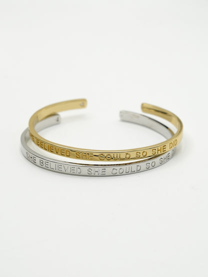 Treasure Jewels She Believed She Could So She Did Bangle