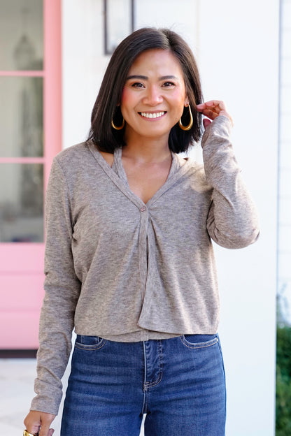 Long Sleeve Layered Cardigan Top