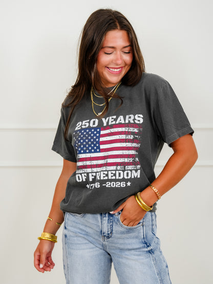 Plus/Reg Short Sleeve "250 Years Of Freedom" Graphic Tee