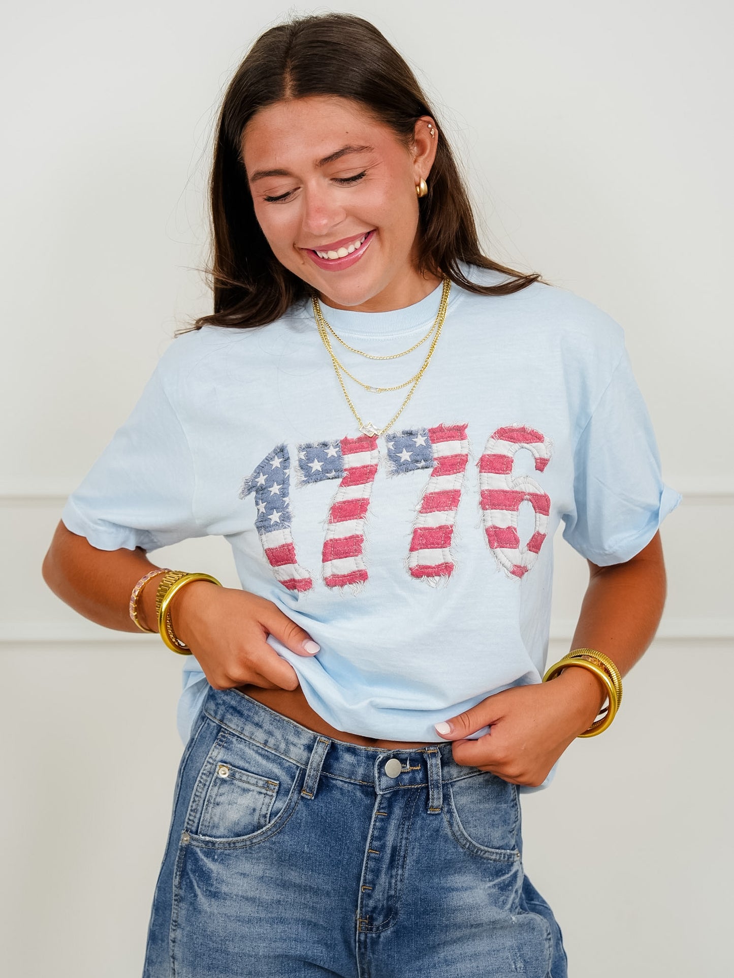 Plus/Reg Short Sleeve Friends "1776 Stars & Stripes" Graphic Tee