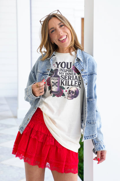 Plus/Reg Short Sleeve "My Inner Serial Killer" Graphic Tee
