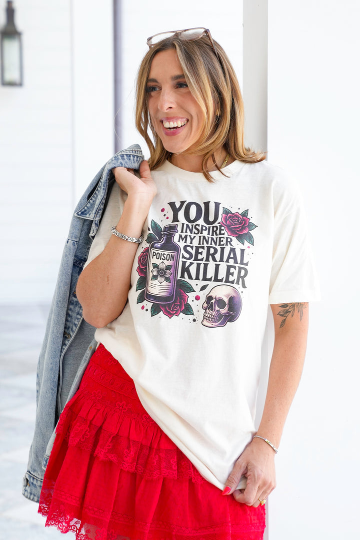 Plus/Reg Short Sleeve "My Inner Serial Killer" Graphic Tee