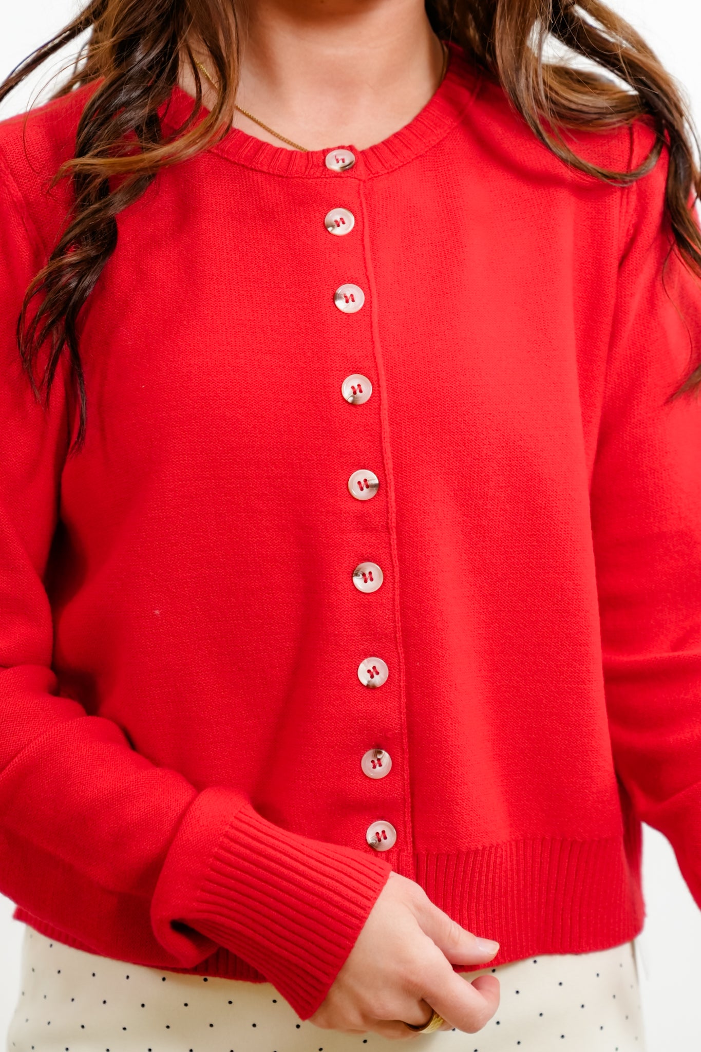 Knit Long Sleeve Button Down Cardigan