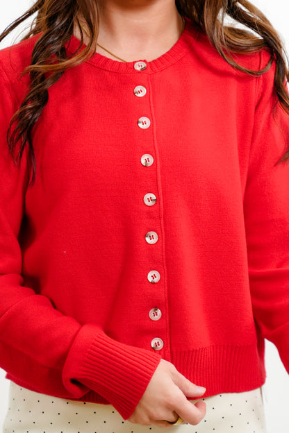 Knit Long Sleeve Button Down Cardigan