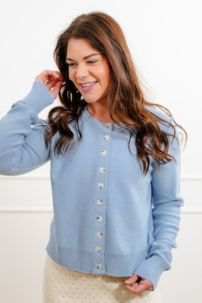 Knit Long Sleeve Button Down Cardigan