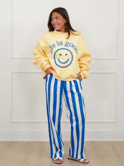 Long Sleeve Reversible "Life Is Good/You Are Exactly.." Graphic Sweatshirt