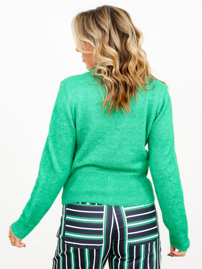 Knit Long Sleeve Multi Colored Button Down Cardigan