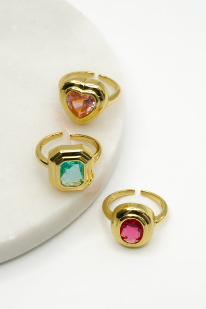 Treasure Jewels Garden Cushion Gem Ring