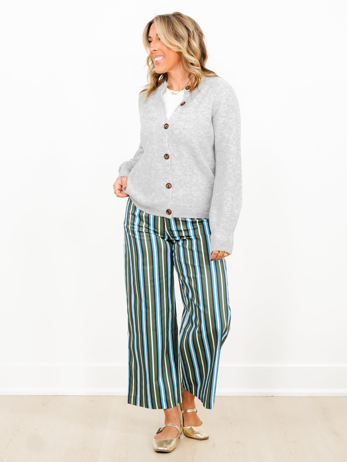 Long Raglan Sleeve Button Down Cardigan