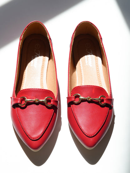 Chic Vegan Leather Slip On Loafers