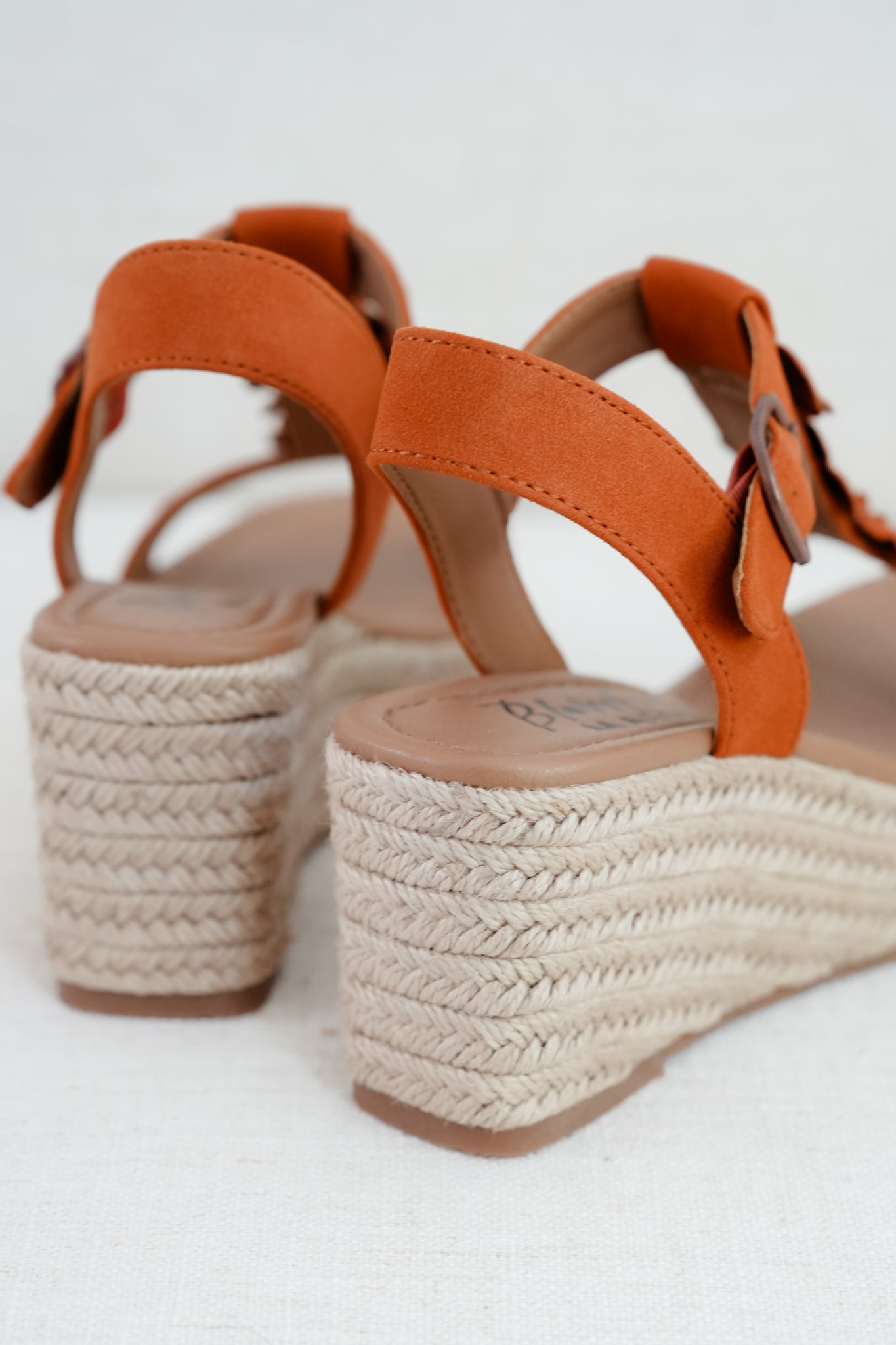 Blowfish Braided Raffia Platform Wedge Sandal with Floral Detail