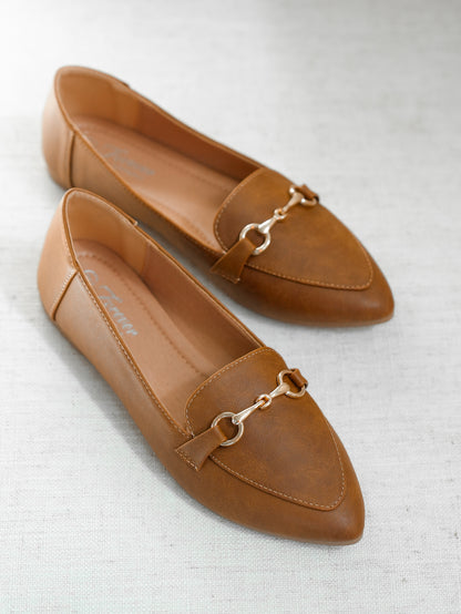 Chic Vegan Leather Slip On Loafers