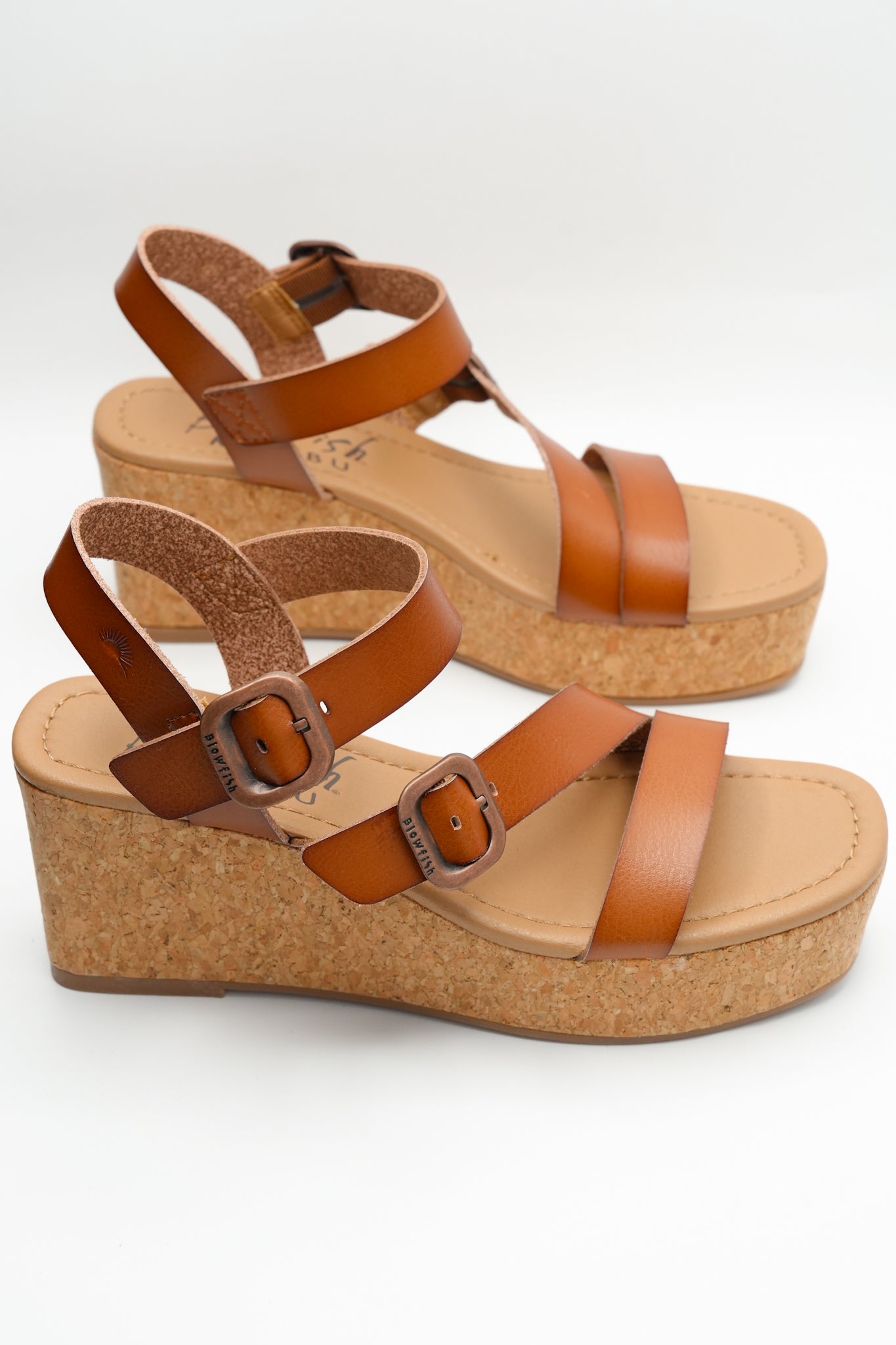 Blowfish Vegan Leather Cork Platform Wedge Sandal