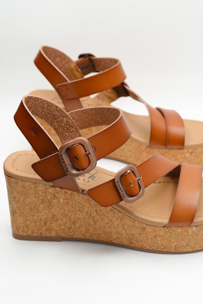 Blowfish Vegan Leather Cork Platform Wedge Sandal