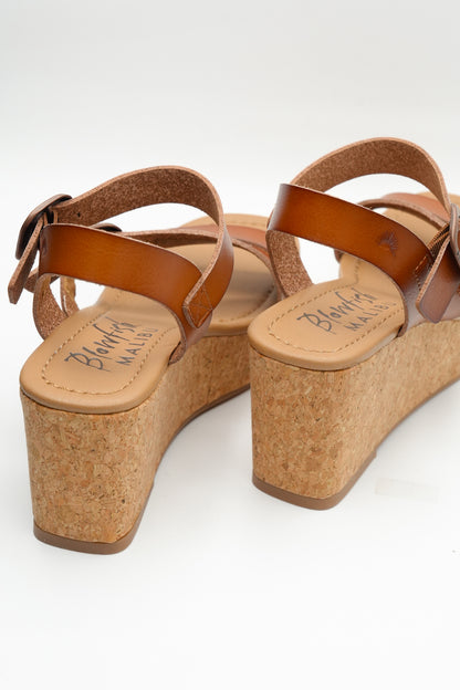 Blowfish Vegan Leather Cork Platform Wedge Sandal
