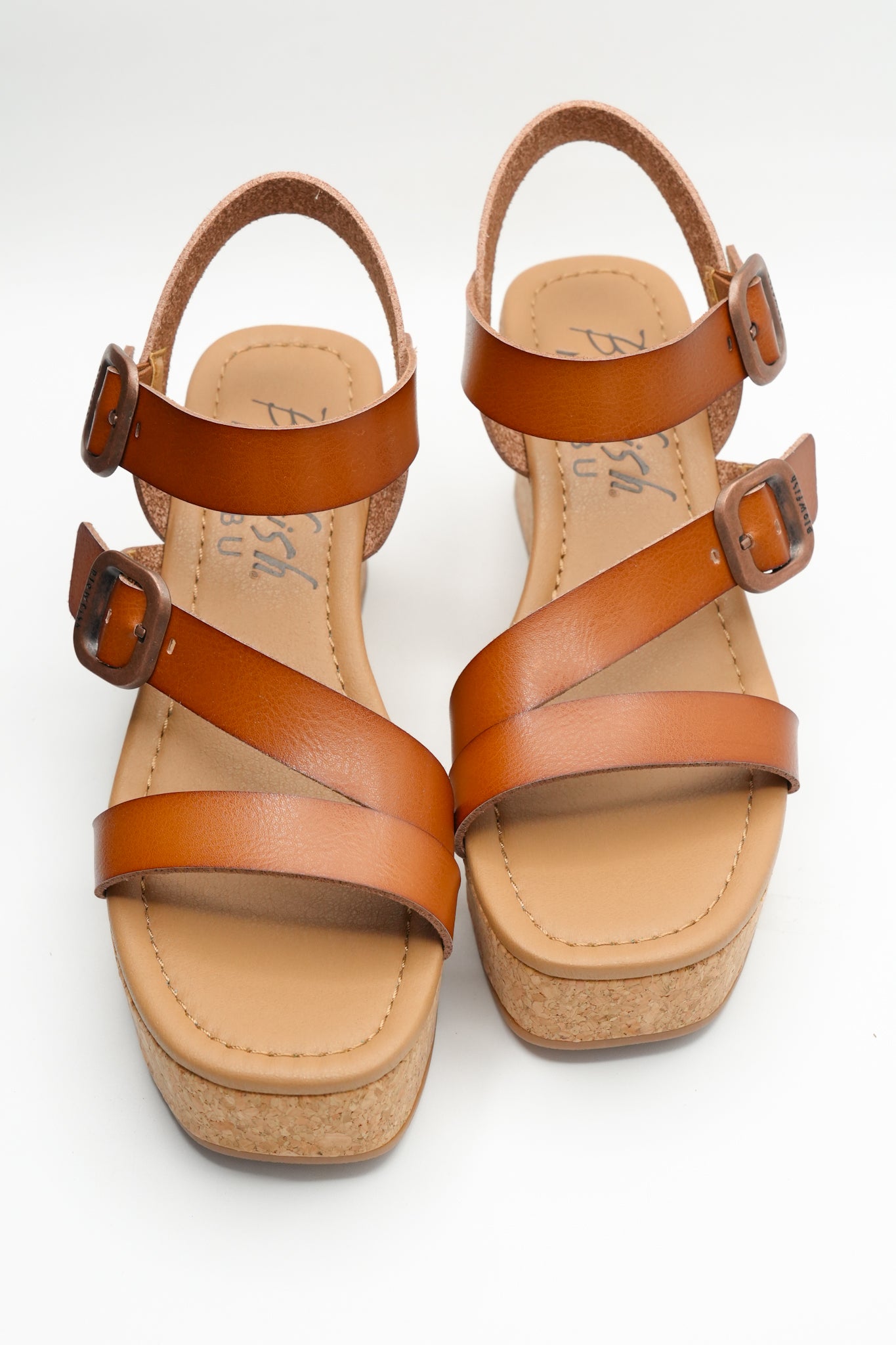 Blowfish Vegan Leather Cork Platform Wedge Sandal