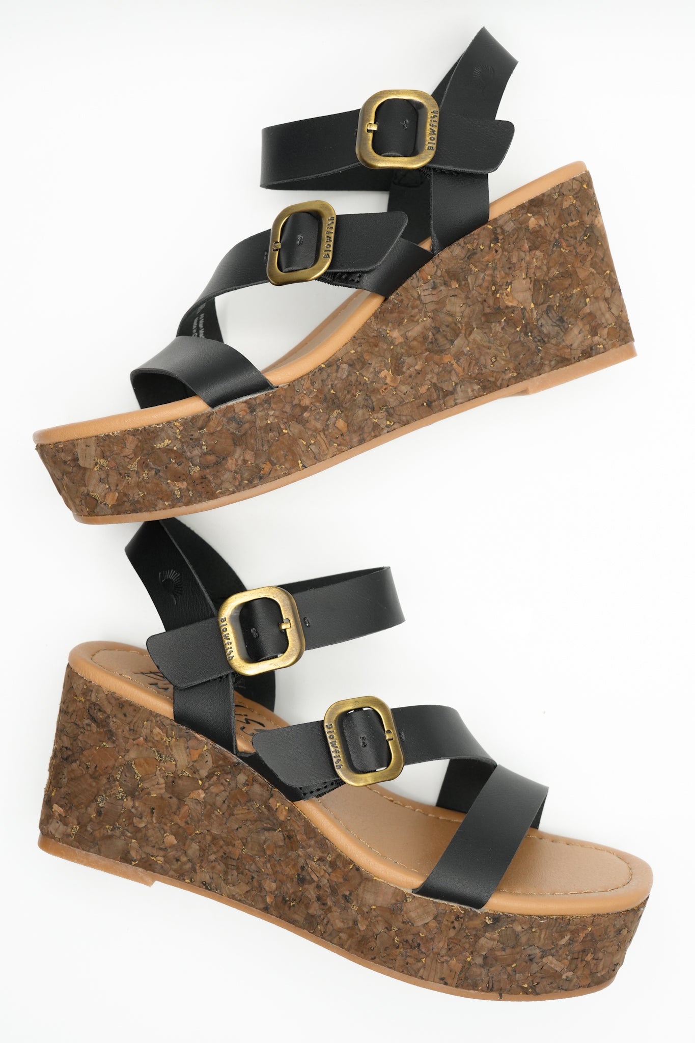 Blowfish Vegan Leather Cork Platform Wedge Sandal