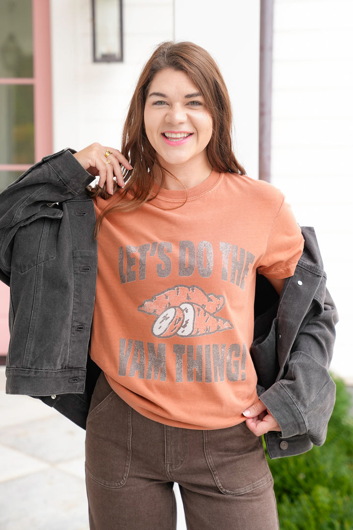Plus/Reg Short Sleeve "Let's Do The Yam Thing" Graphic Tee