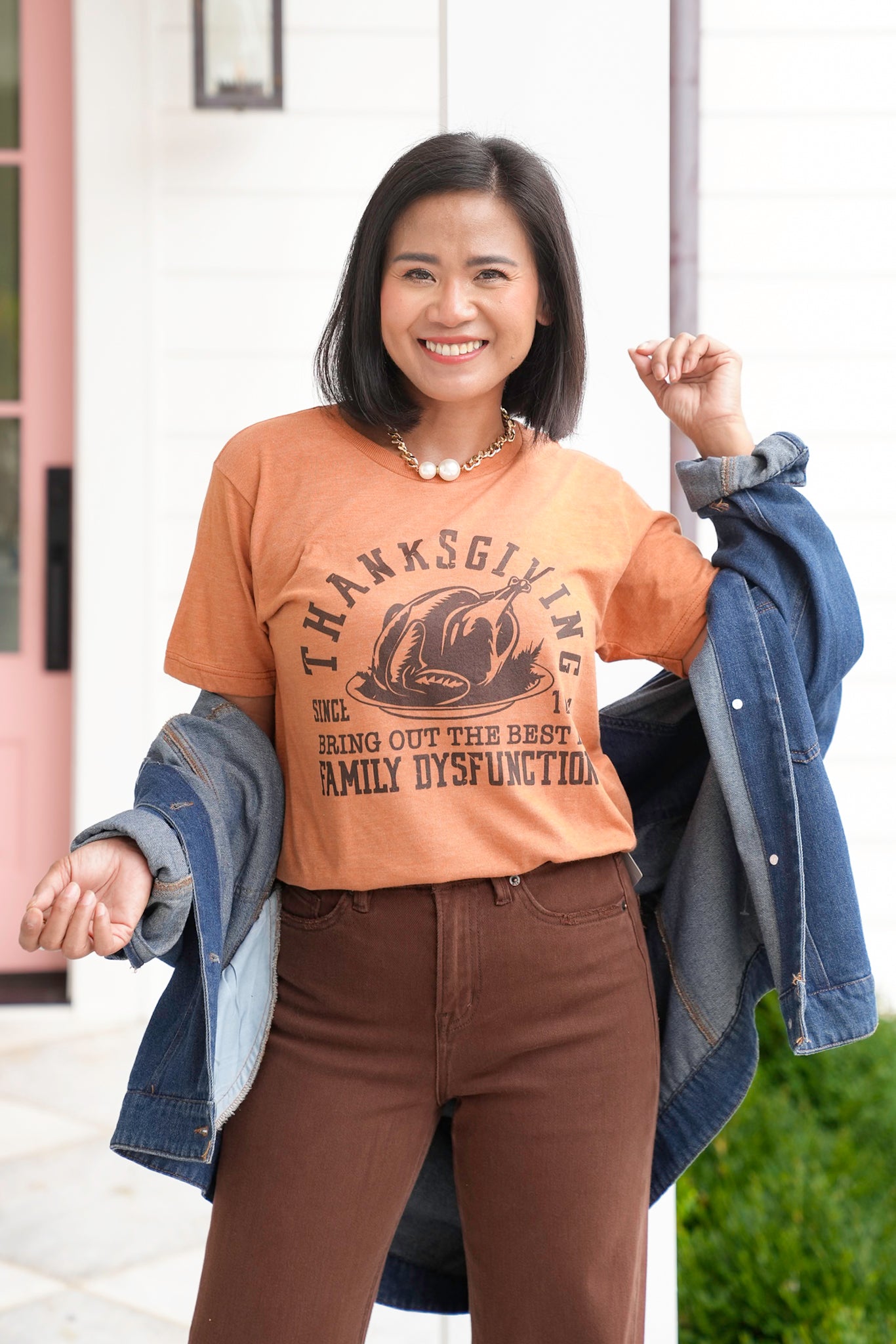 Plus/Reg Short Sleeve "Thanksgiving" Graphic Tee
