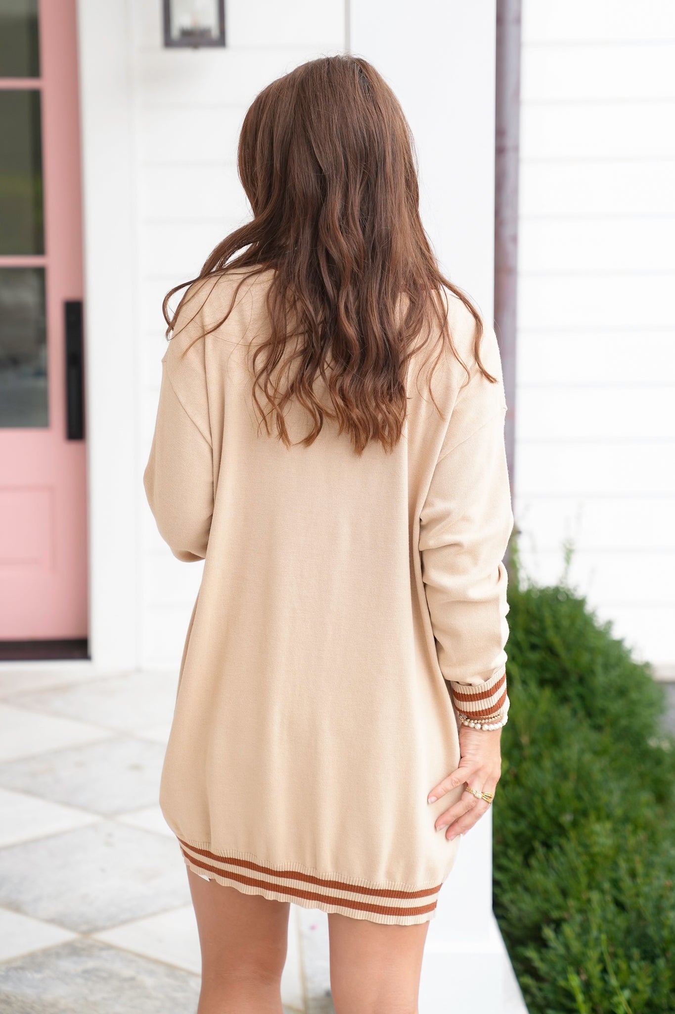 Plus/Reg Long Sleeve Cardigan with Chenille Pumpkins