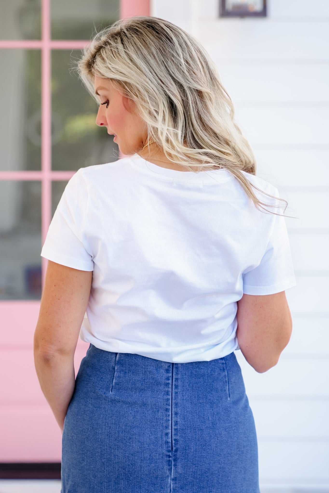 Cowboy Boot Embroidered Knit Short Sleeve Top