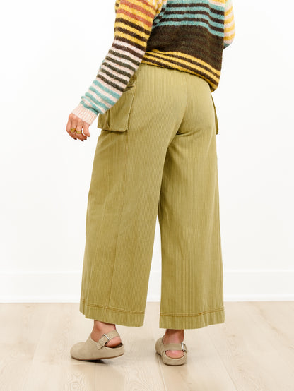 Mineral Washed Pinstripe Relaxed Fit Pants
