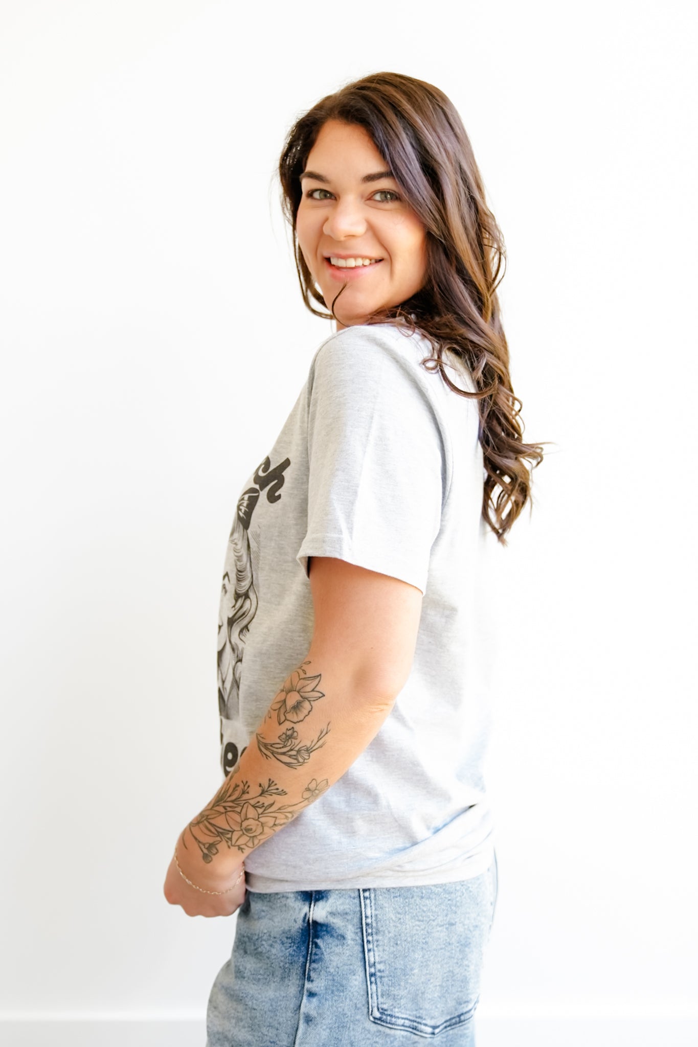 Plus/Reg Short Sleeve "Bad Bitch Besties" Graphic Tee