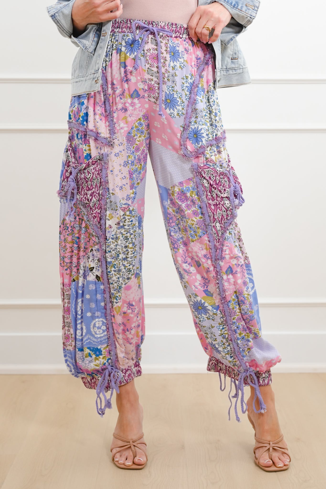 Flower Pant Elastic Waist Jogger Pants