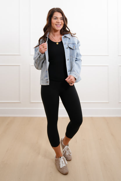 Scoop Neck Tank Top with Built-in Bra