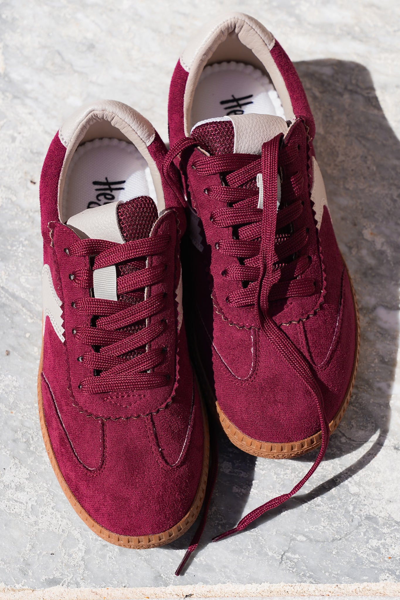 Corky's "Spoiler Alert" Retro Vegan Suede Lace Up Sneakers with Contrast Detail