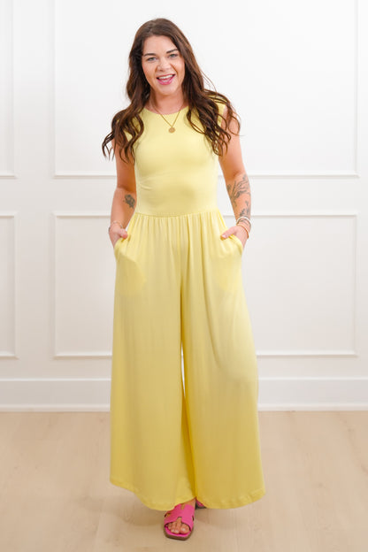 Knit Sleeveless Open Back Wide Leg Jumpsuit