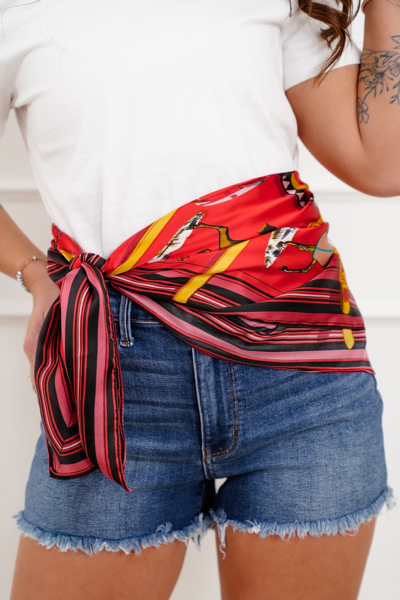 German Fuentes Horse Pattern Medium Scarf