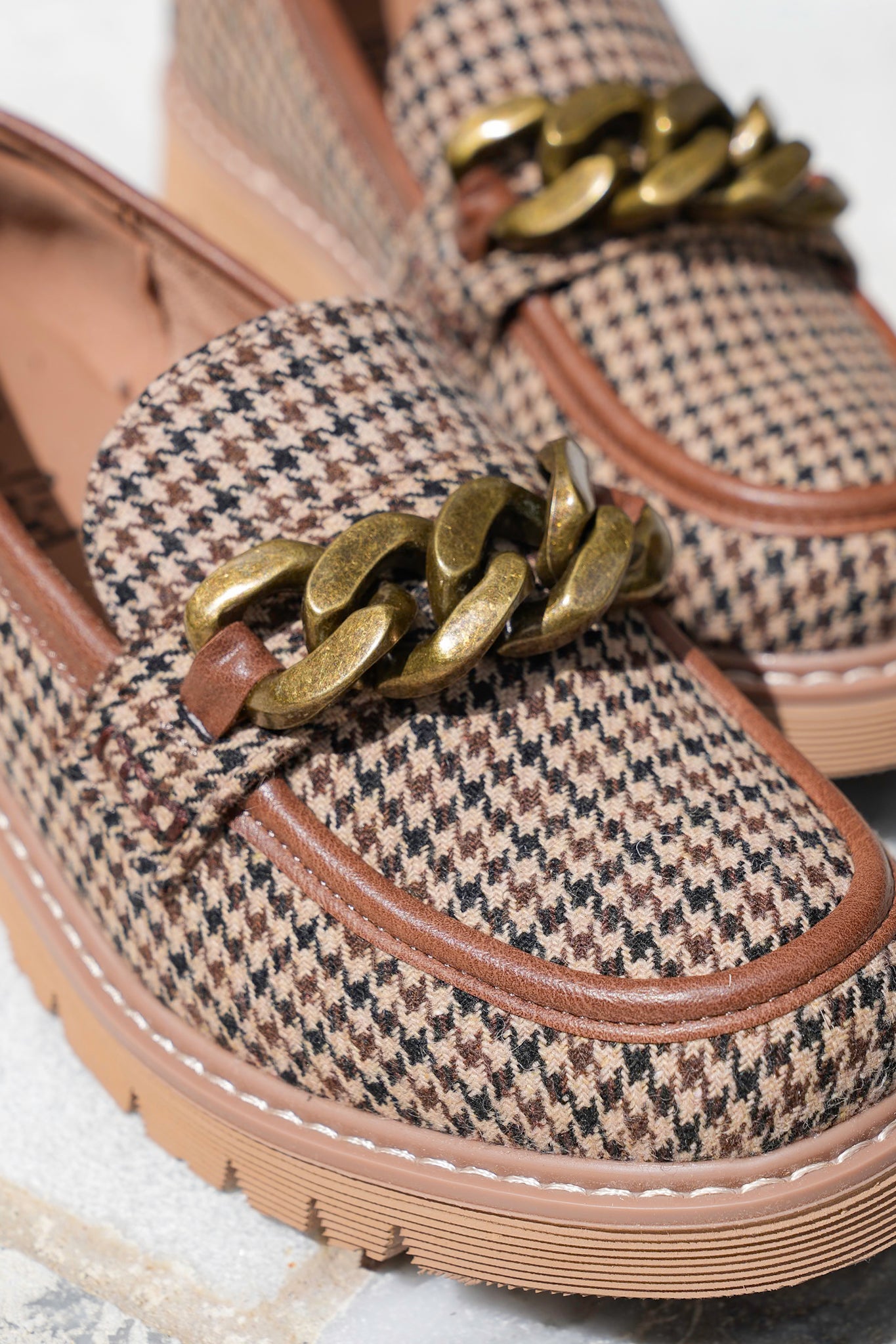 Corky's "Not Literally" Patterned Loafer with Chunky Chain
