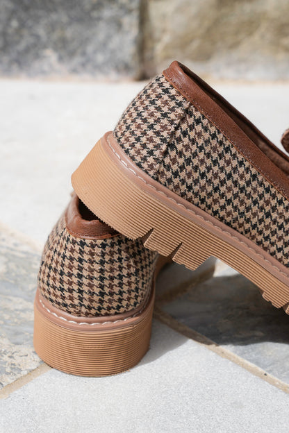 Corky's "Not Literally" Patterned Loafer with Chunky Chain