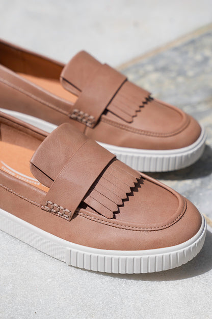 Yellow Box Loafer Sneaker with Fringe Strap Detail