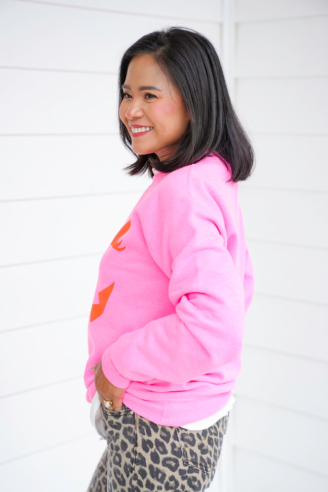 Plus/Reg Long Sleeve Pumpkin Face Graphic Sweatshirt