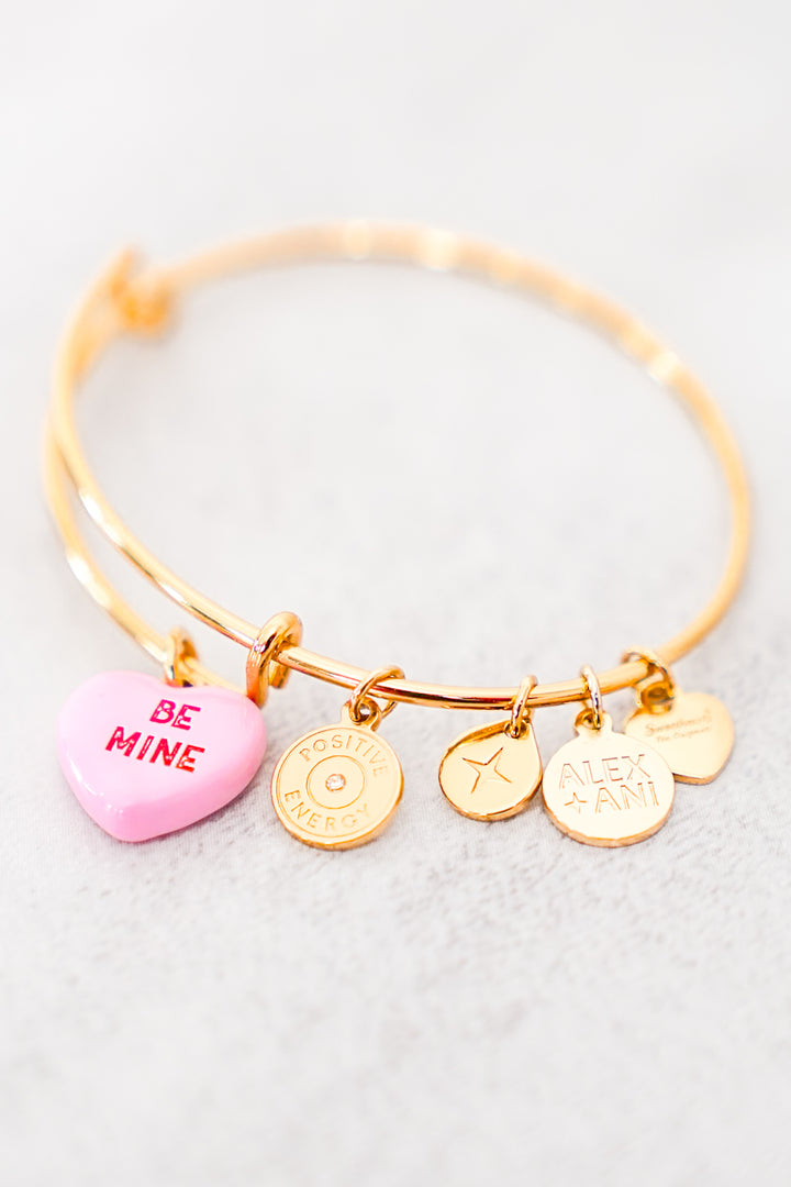 ALEX + ANI Be Mine Charm Bangle