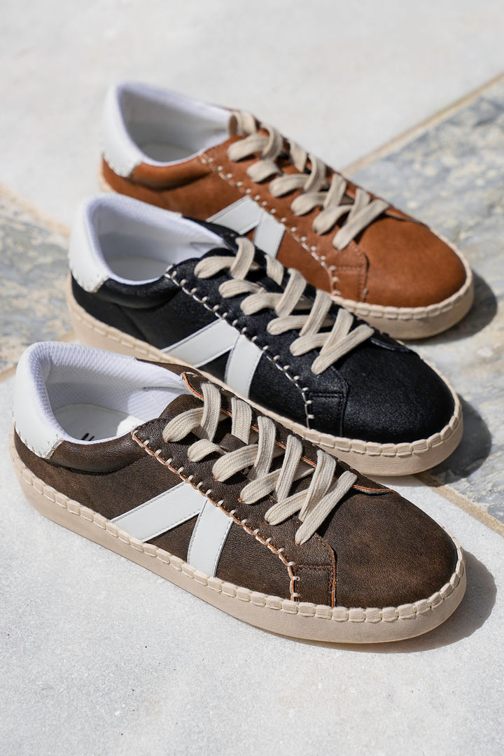 Corky's "Friendzone" Casual Lace Up Sneaker with Side Stripe