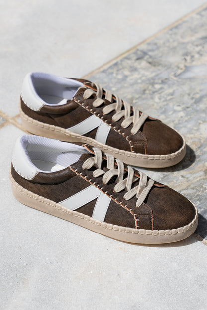 Corky's "Friendzone" Casual Lace Up Sneaker with Side Stripe