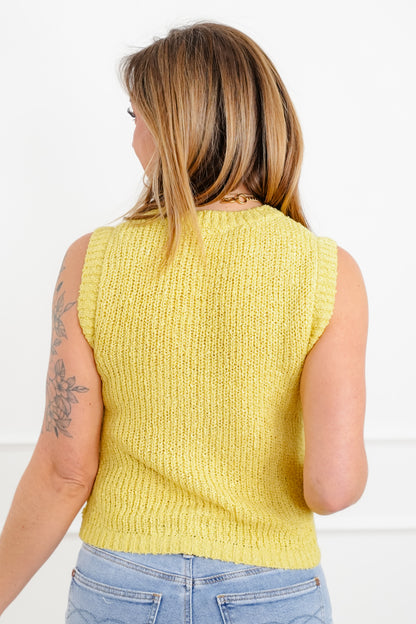 Plus/Reg Knit Crew Neck Cropped Tank