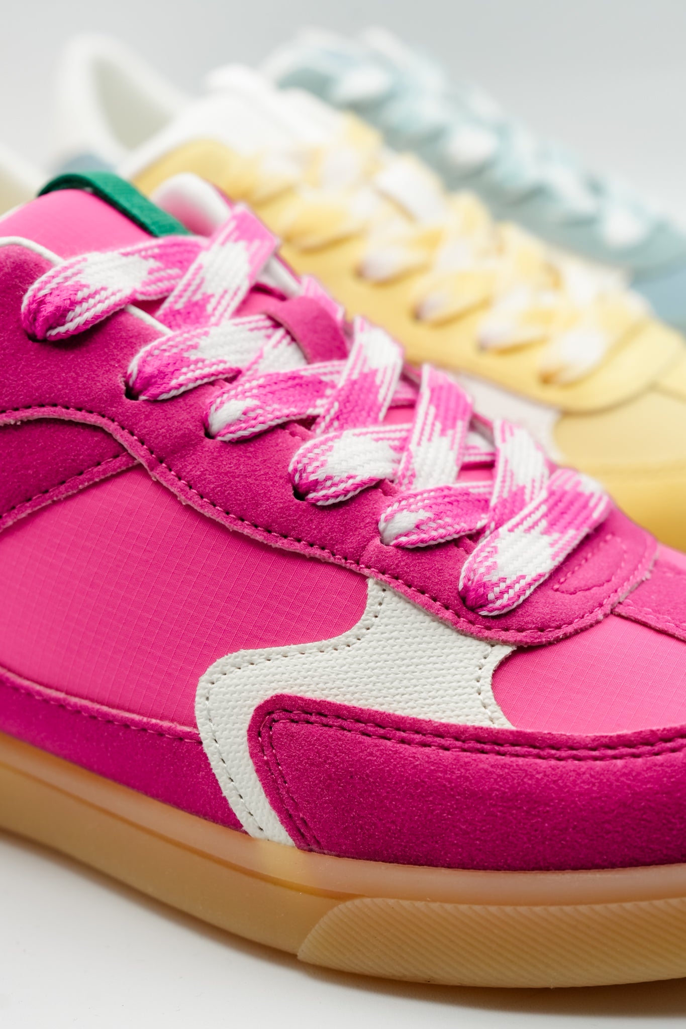 Blowfish Retro Suede Panel Lace-Up Sneakers with Gum Sole