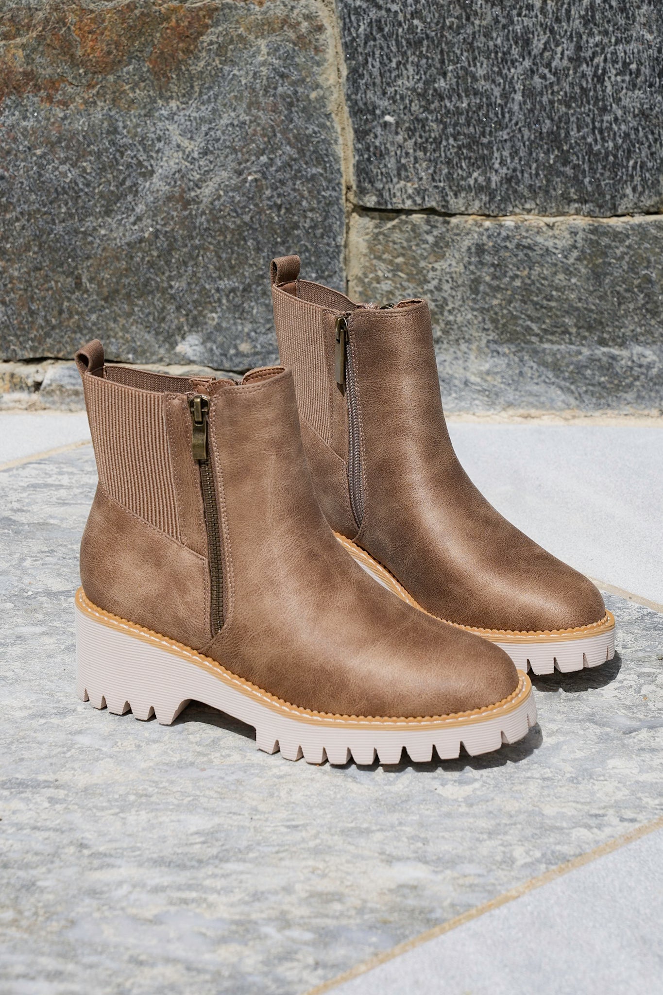 Corky's "Take a Hike" Chunky Ankle Boots with Side Zipper