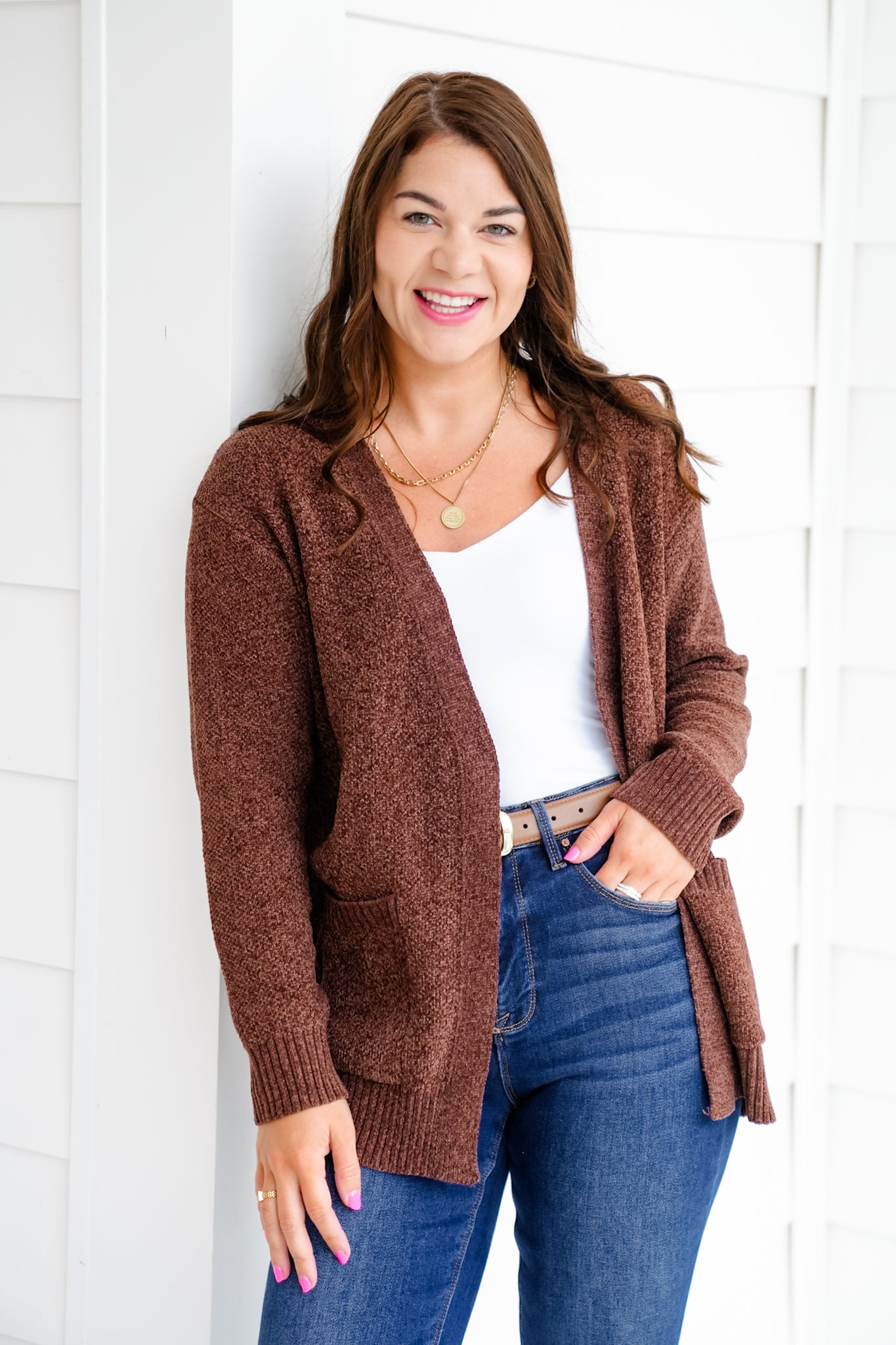Door Buster! Zenana Melange Open Front Sweater Cardigan
