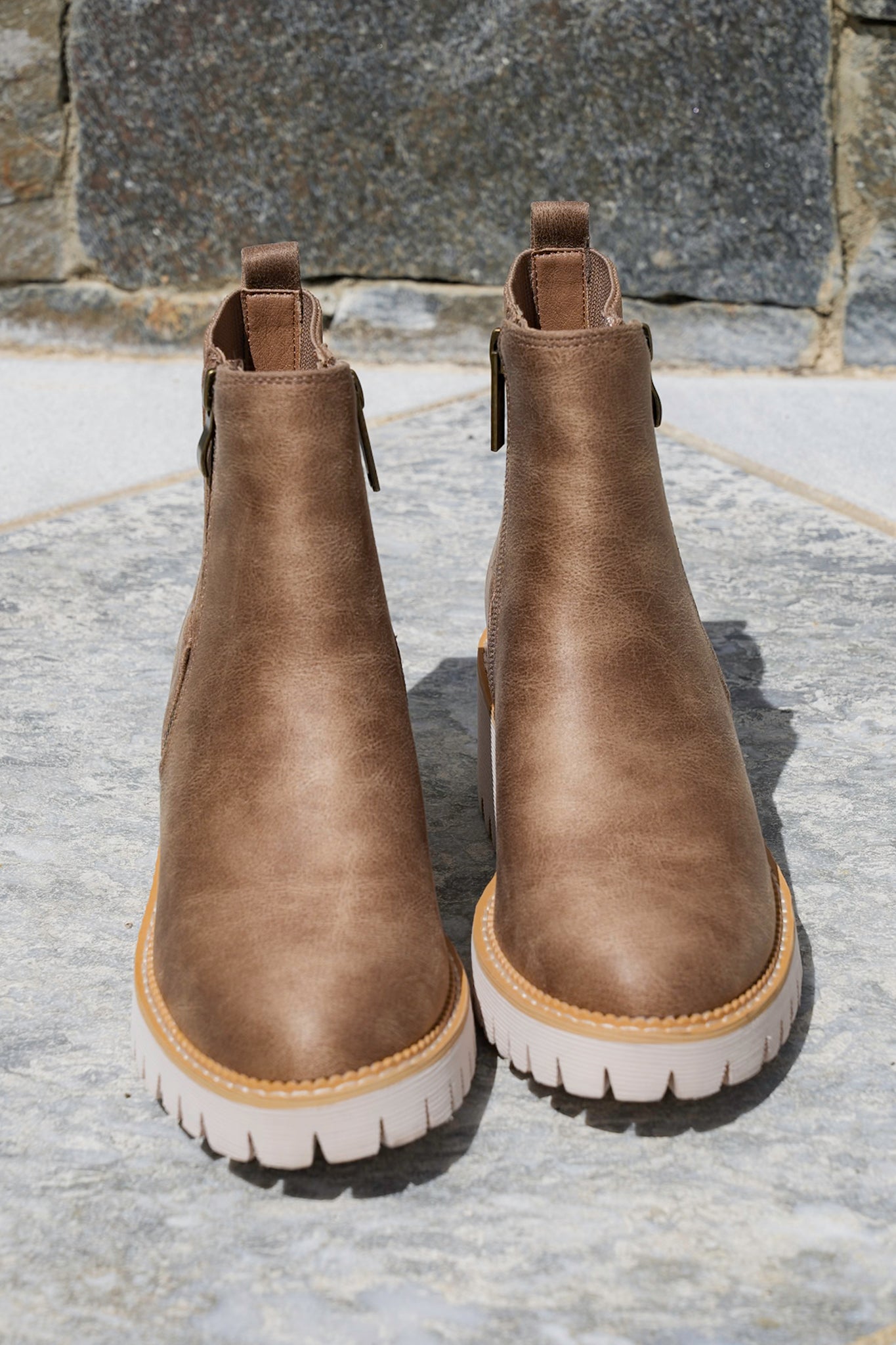 Corky's "Take a Hike" Chunky Ankle Boots with Side Zipper