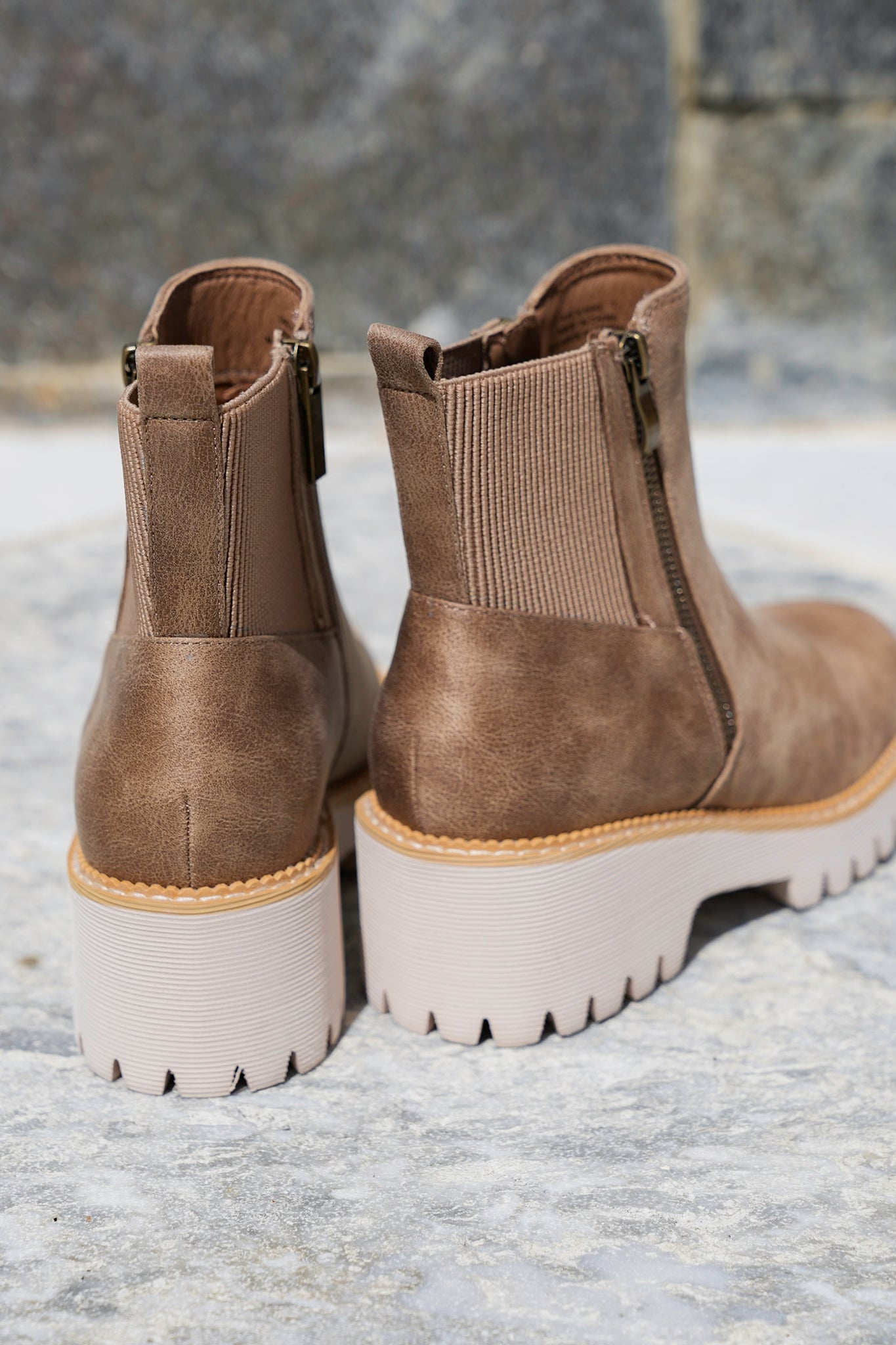 Corky's "Take a Hike" Chunky Ankle Boots with Side Zipper