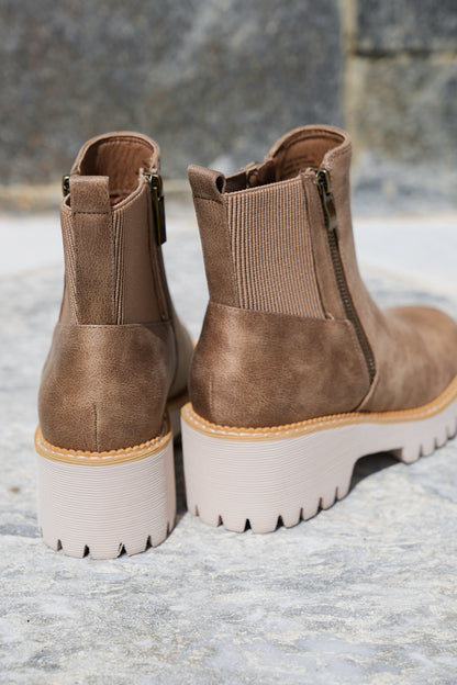 Corky's "Take a Hike" Chunky Ankle Boots with Side Zipper