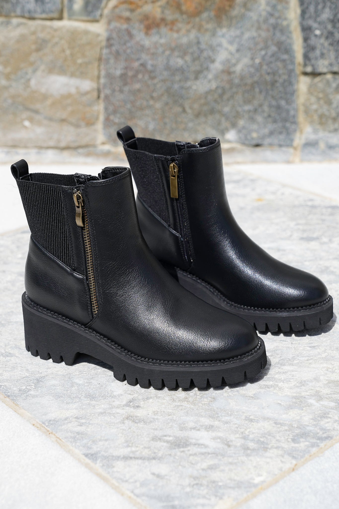 Corky's "Take a Hike" Chunky Ankle Boots with Side Zipper