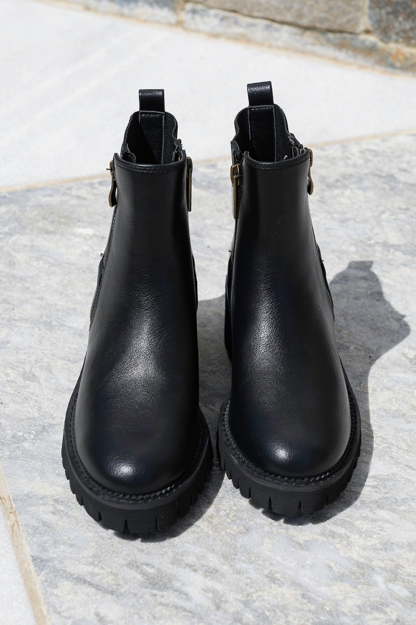 Corky's "Take a Hike" Chunky Ankle Boots with Side Zipper