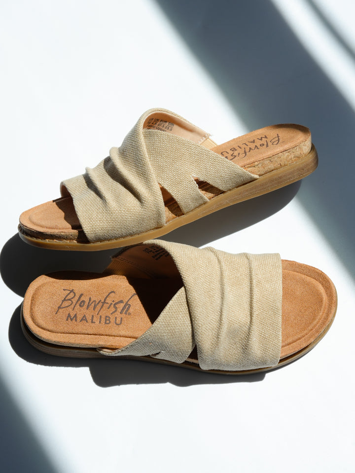 Blowfish Woven Fabric Wide Strap Slide