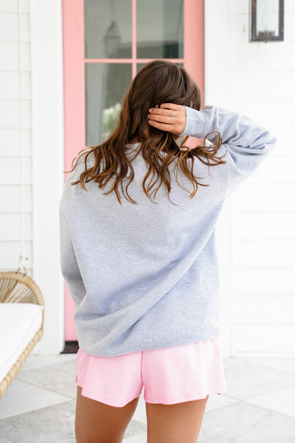 Plus/Reg Long Sleeve "Freckled Poppy" Heart Graphic Sweatshirt